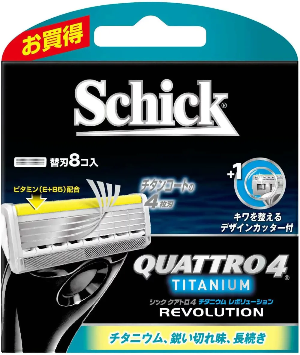 【送料無料】【Schick】シック クアトロ4 チタニウムレボリューション 替刃 8個入