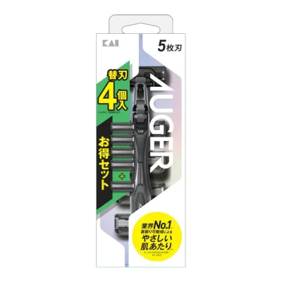 【合算3300円以上で注文可能】【AUGER】オーガー ホルダー 本体+替刃 4個入
