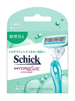 シック ハイドロシルク 替刃 敏感肌用 (3個) 女性用カミソリ 替刃 Schick
