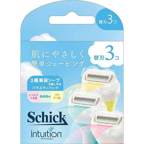 シック イントゥイション バラエティパック 替刃 (3個) 女性用カミソリ 替刃 Schick