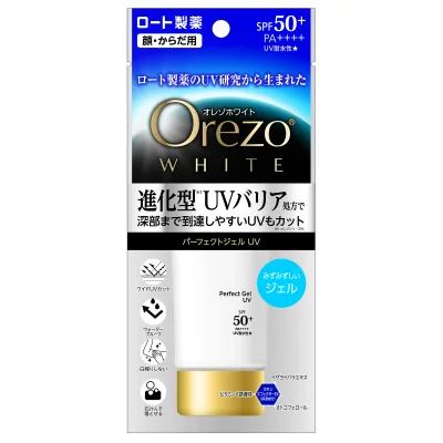 ※ツルハグループ限定※ ロート製薬 Orezo オレゾ ホワイト パーフェクトジェルUV SPF50+ PA++++ (50g) 顔・からだ用 日やけ止め ジェルタイプ 日焼け止め