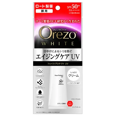 ※ツルハグループ限定※ ロート製薬 Orezo オレゾ ホワイト フェイスプロテクトUV SPF50+ PA++++ (30g) 顔用 日やけ止め クリーム 日焼け止め