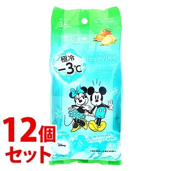 《セット販売》 マンダム マンダムハッピーデオ ボディシート 極冷 ウォータリーシトラス (36枚)×12個セット デオドラントシート 【送料無料】 【smtb-s】