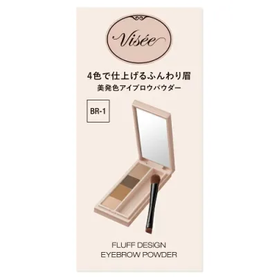 コーセー ヴィセ フラッフデザイン アイブロウパウダー (3.4g) #001 パウダー 美容液成分配合 丸形ブラシ
