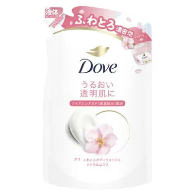 ユニリーバ ダヴ ふわとろボディウォッシュ サクラ&ムスク つめかえ用 340g ボディソープ 保湿 乾燥肌 しっとり
