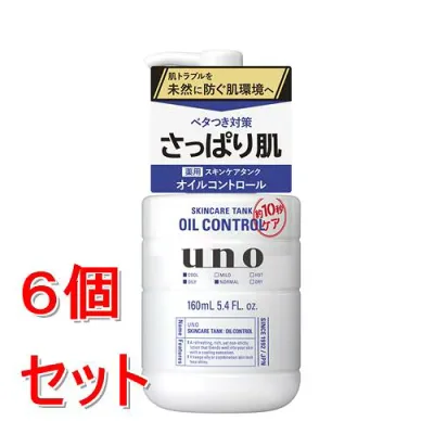 《セット販売》 ファイントゥデイ ウーノ スキンケアタンク(さっぱり)f 160mL×6個セット ベタつき テカリ 男性用 保湿液 【医薬部外品】