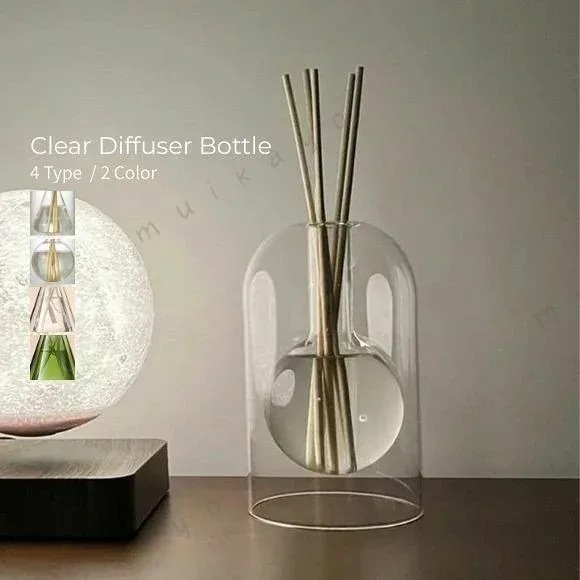 ディフューザーボトル ガラス製 詰め替え容器 のみ アロマ用 透明感 シンプル 韓国風 北欧 ナチュラル インテリア雑貨 プレゼント ギフト 置き型ボトル クリア ルームフレグランス 花瓶 フラワーベース おしゃれ