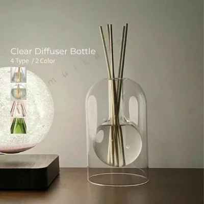 ディフューザーボトル ガラス製 詰め替え容器 のみ アロマ用 透明感 シンプル 韓国風 北欧 ナチュラル インテリア雑貨 プレゼント ギフト 置き型ボトル クリア ルームフレグランス 花瓶 フラワーベース おしゃれ