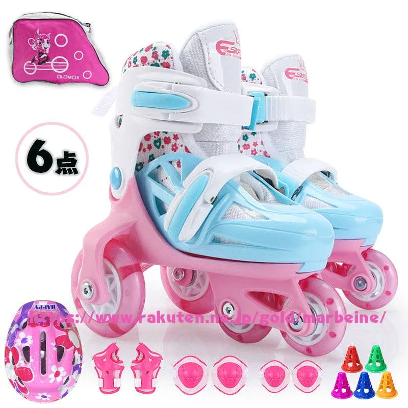 プレゼント ローラースケート スケート 子供用 スケート練習 プッシュでサイズ調整可能 インラインスケート 子供用 ジュニア キッズ お子様用 ハイグレード ローラースケート 外遊び 誕生日 プレゼント