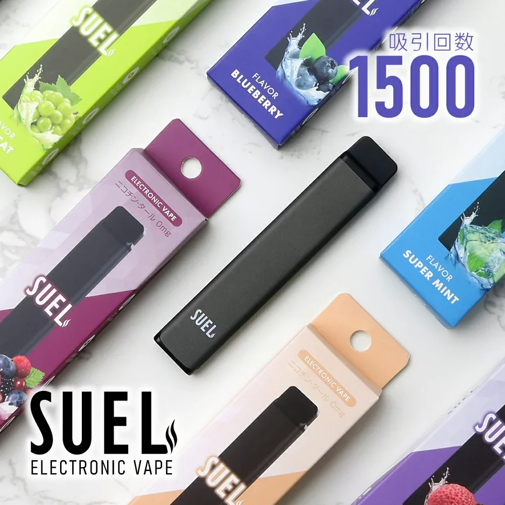 【メーカー直営店 ランキング1位】 電子タバコ SUEL スエル タール ニコチン0 リキッド 使い捨て スターターキット 水蒸気 メンソール ベイプ 本体 VAPE シーシャ 人気 害なし 喫煙具 禁煙 種類