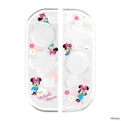 Switch コントローラー カバー ミニーマウス ディズニー PGA ソフトカバー TPU クリア Joy-Con ジョイコン 対応 有機ELモデル 兼用 保護カバー キズ防止 衝撃吸収 装着したままドックOK PG-DJC02MNE スイッチ 任天堂 Nintendo