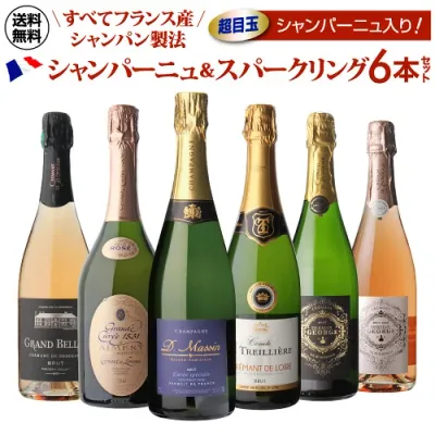 1本あたり2,164円(税込) 送料無料 「ピノ100%」極上シャンパン入!全てフランス産 シャンパン製法 スパークリングワイン 6本セット 27弾 クレマン 浜運A キュヴェ スペシャル ブリュット ノンヴィンテージ ブランドブラン 家飲み ギフト