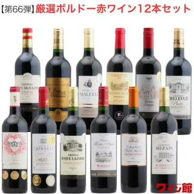 【第66弾】厳選ボルドー赤ワイン12本セット 金賞ワイン6本入り!(赤750ml×12本)【送料無料】※同梱不可 フランス ボルドー 金賞 赤ワイン ゴールドメダル