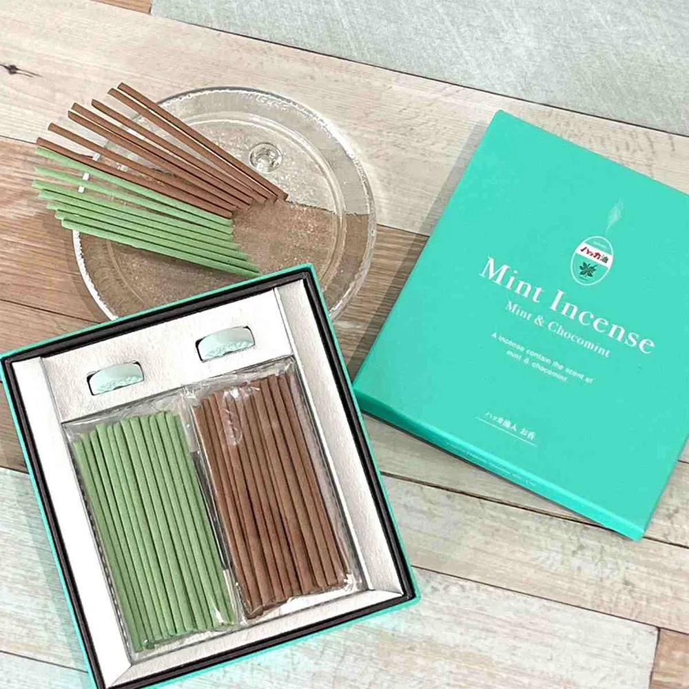 まとめ買い4個入 お香シリーズ Mint Incense(ミントインセンス) 北見ハッカ通商 ハッカ油入 旅香 お香 送料無料 M1