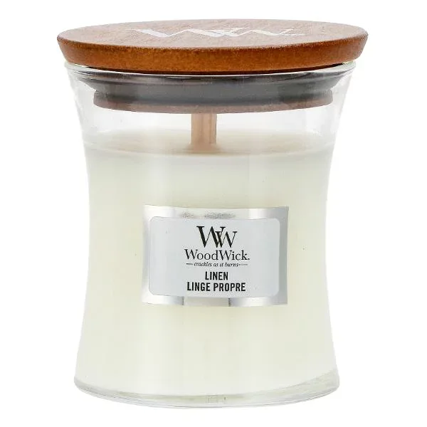 【最大P47.5倍+最大1500円OFFクーポン】 ウッドウィック WoodWick ジャー (S) リネン アロマキャンドル