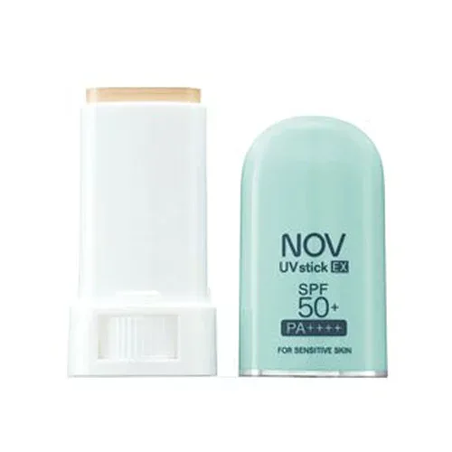 【土日祝日も出荷】NOV ノブ UVスティックEX 日焼け止め SPF50+ PA++++ 敏感肌 顔用 肌色タイプ 化粧下地 ウォータープルーフ 無香料 低刺激 国内正規品
