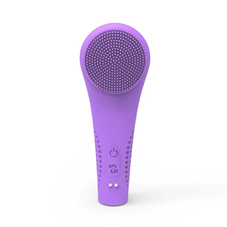 Purple ふわふわパープル 音波振動風の音波振動ブラシ 交換用ヘッド不要 すっきり洗浄 きめ細かい密集ブラシ 口腔ケア用