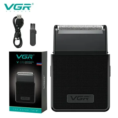 VGR 電動シェーバー ブラック 本体ケース付き 充電式 丸刃 ヒゲ剃り メンズ 髭そり ひげ剃り ブラック with box