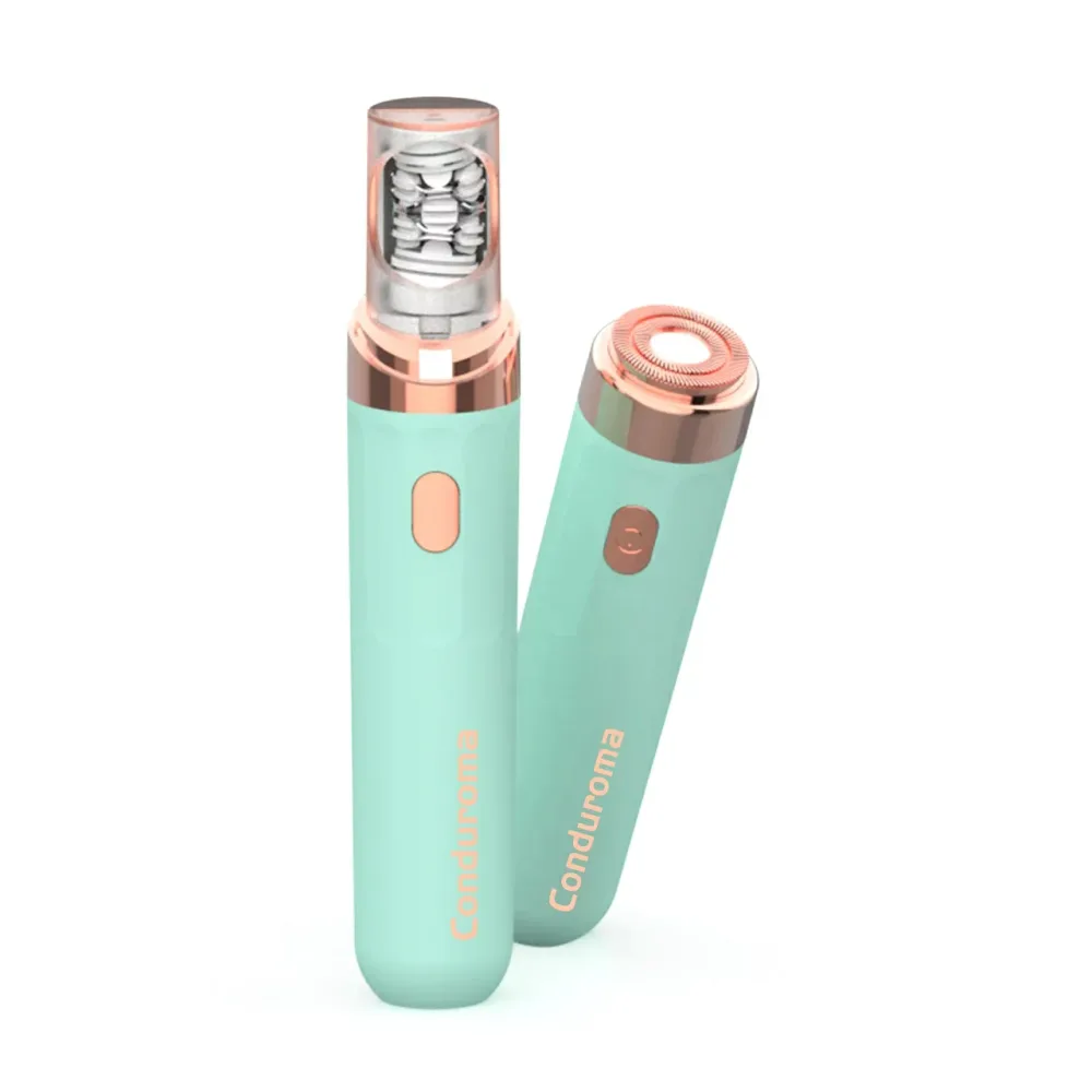 Green 電動シェーバー 2枚刃 充電式 防水 IPX7 低刺激 すべりの良いグリップ 旅行 出張 ヘッド回転式