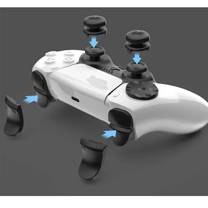 ゲームコントローラー用サムグリップ交換パーツ 2個セット 滑り止め 立体グリップ 指先フィット スティックカバー 保護