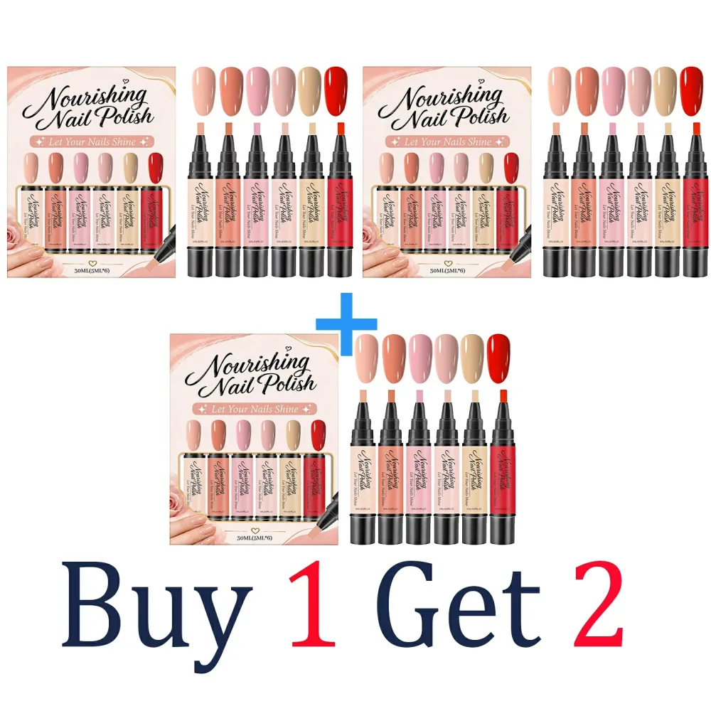ネイルポリッシュ 3色セット Buy 1 Get 2 お得 6本入り カラフル ベージュ ピンク ブラウン レッド ワンカラー セルフネイル