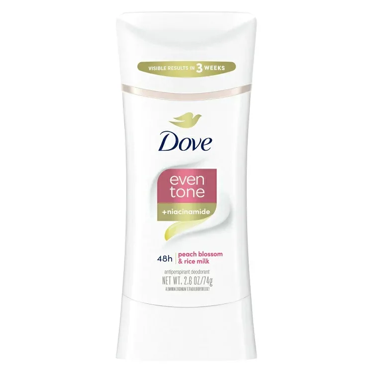 ダヴ イーブントーン 女性用デオドラントスティック ピーチブロッサム&ライスミルク 74g Dove Even Tone Women's Deodorant Stick Peach Blossom & Rice Milk 2.6 oz 【お取り寄せ商品】【合わせて買いたい】