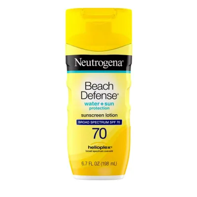 ニュートロジーナ ウルトラシアー ドライタッチ 日焼け止めローション SPF30 147mL Neutrogena Beach Defense SPF 70 Sunscreen Lotion, Oil-Free, 6.7 oz 【お取り寄せ商品】【合わせて買いたい】