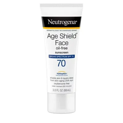 ニュートロジーナ エイジシールド フェイス用日焼け止め SPF70 オイルフリー 88mL Neutrogena Age Shield Face Oil-Free Sunscreen, SPF 70 Sunblock, 3 fl oz 【お取り寄せ商品】