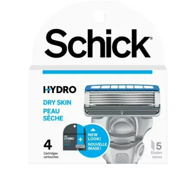 シック ハイドロ スキンコンフォート ドライスキン メンズ替刃 5枚刃 4個入 Schick Hydro Skin Comfort Dry Skin 5-Blade Men's Razor Refills, 4 Ct 【お取り寄せ商品】