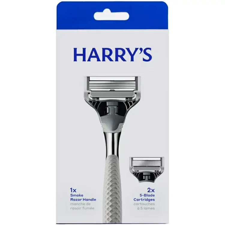 ハリーズ メンズシェービングカミソリ クロームエディション 2枚刃 替刃2個付 Harry's Shaving Razor for Men with 2 Razor Blade Refill Cartridges, Chrome Edition 【お取り寄せ商品】