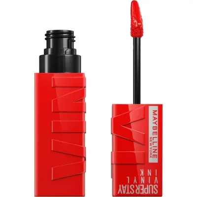 メイベリン スーパー ステイ ヴィニルインク リキッドリップスティック レッドホット Maybelline SuperStay Vinyl Ink Liquid Lipstick, Red-Hot 【お取り寄せ商品】