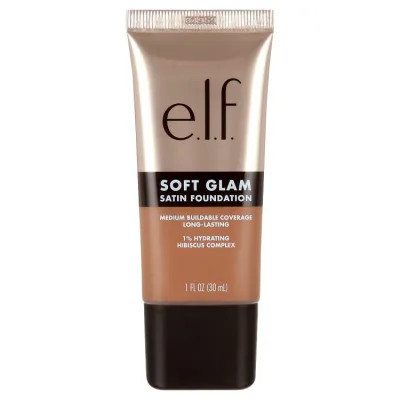 エルフ ソフトグラム サテンファンデーション 50 ディープ ウォーム 約30mL e.l.f. Soft Glam Satin Foundation, 50 Deep Warm, 1 fl oz 【お取り寄せ商品】