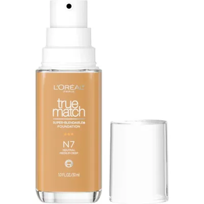 ロレアル パリ トゥルーマッチ クリームファンデーション N7 ニュートラルミディアムディープ 約30mL L'Oreal Paris True Match Cream Foundation Makeup, N7 Neutral Medium Deep, 1 fl oz 【お取り寄せ商品】