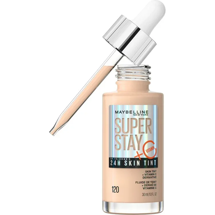 メイベリン スーパー ステイ 最長24時間 スキンティント ビタミンC配合 120 約30mL Maybelline Super Stay Super Stay Up to 24HR Skin Tint with Vitamin C, 120, 1 fl oz 【お取り寄せ商品】