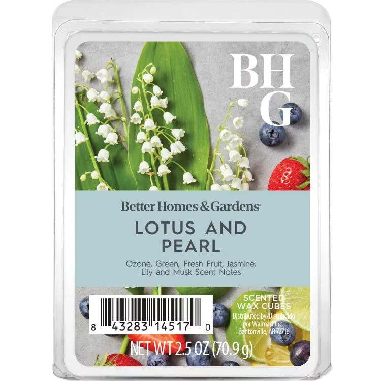 【ウォルマートPB】ベターホームズ&ガーデンズ ロータス パール ワックスメルト 約71g Lotus & Pearl Scented Wax Melts, Better Homes & Gardens, 2.5 oz (1-Pack) 【お取り寄せ商品】