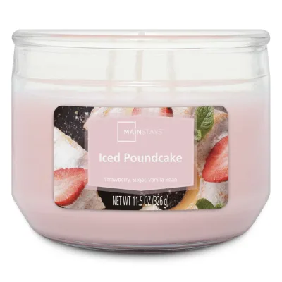 メインステイズ 3芯 アイスドパウンドケーキ キャンドル 約326g Mainstays Iced Poundcake Scented 3 Wick Candle, 11.5 oz. 【お取り寄せ商品】