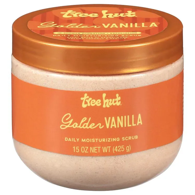 ツリーハット ゴールデンバニラ デイリーモイスチャライジング スクラブ 約425g Tree Hut Golden Vanilla Daily Moisturizing Scrub, 15 oz 【お取り寄せ商品】