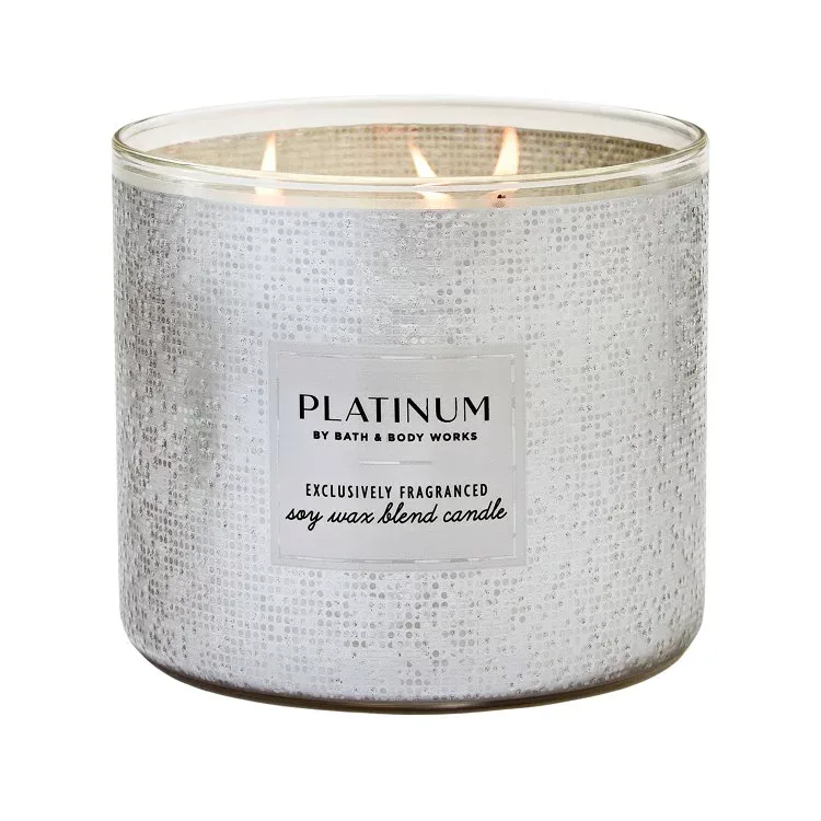 【2個10%・3個20%OFFクーポンあり】バスアンドボディワークス プラチナム 3芯キャンドル 411g Bath & Body Works Platinum3-Wick Candle 14.5 oz / 411 g 【お取り寄せ商品】