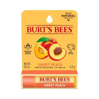 バーツビーズ スイートピーチ リップバーム 約4.25g Burt's Bees Sweet Peach Lip Balm 0.15 oz. blister box 【お取り寄せ商品】