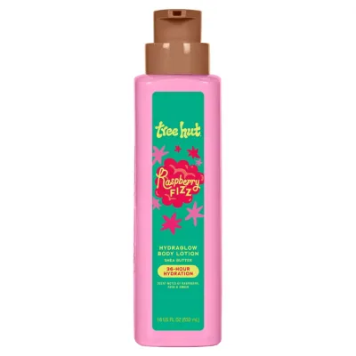 ツリーハット ラズベリーフィズ ハイドラグロウ シアバター ボディローション 532ml Tree Hut Raspberry Fizz Hydraglow Shea Butter Body Lotion, 18 fl oz 【お取り寄せ商品】
