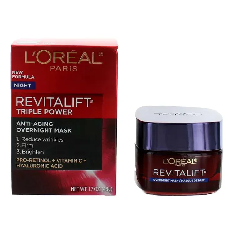 ロレアル パリ リバイタリフト トリプルパワー オーバーナイトマスク 48g L'Oreal Paris Revitalift Triple Power Overnight Mask 1.7 oz 【お取り寄せ商品】