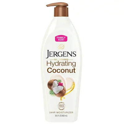 ジャーゲンズ ハイドレーティング ココナッツ ボディローション 乾燥肌用 834ml Jergens Hydrating Coconut Body Lotion Moisturizer for Dry Skin, 28.2 oz 【お取り寄せ商品】
