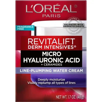 ロレアル パリ リバイタリフト マイクロエピダーミック ヒアルロン酸+セラミド ウォータークリーム 48g L'Oreal Revitalift Micro-Epidermic Hyaluronic Acid Water Cream 1.7 oz 【お取り寄せ商品】