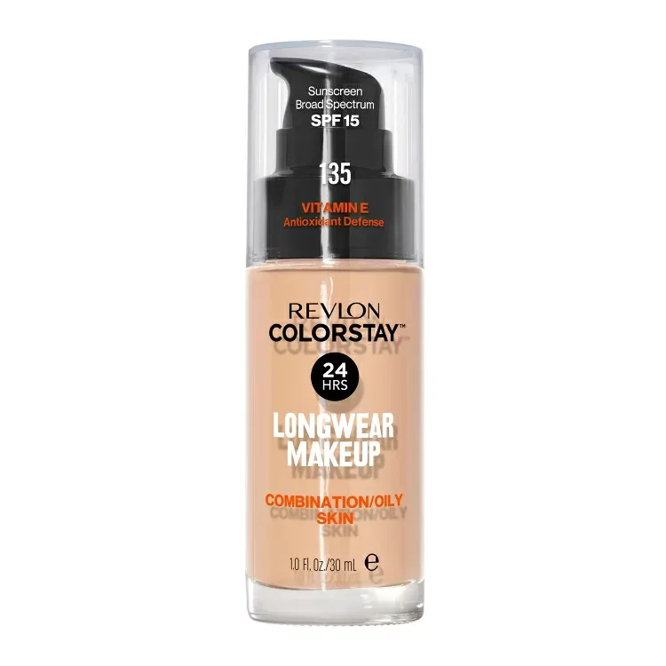 レブロン カラーステイ リキッドファンデーション 混合肌・脂性肌用 SPF15 135 バニラ 約30mL Revlon ColorStay Liquid Foundation Combination/Oily SPF 15 135 Vanilla 1 fl oz 【お取り寄せ商品】