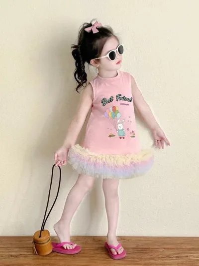 ワンピース キッズ 女の子 子供服 チュール 切り替え 長袖 半袖 プリンセスドレス かわいい 甘め 発表会 お出かけ イベント 衣装 春夏