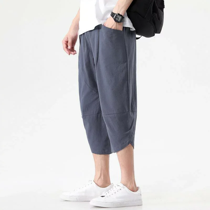 ロングパンツ メンズ カジュアルパンツ 綿麻パンツ パンツ ストレート ルーズ ゆったり 薄手 通気性 アウトドア 普段使い スポーツ サマー オールシーズン