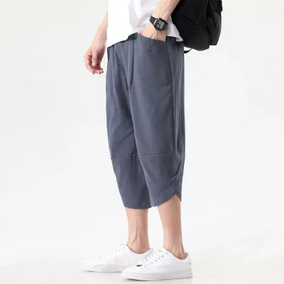 ロングパンツ メンズ カジュアルパンツ 綿麻パンツ パンツ ストレート ルーズ ゆったり 薄手 通気性 アウトドア 普段使い スポーツ サマー オールシーズン