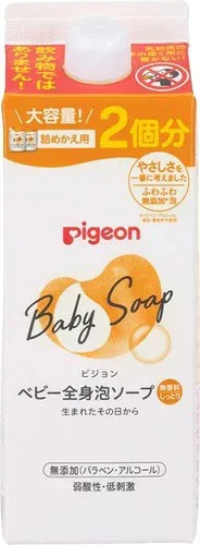 PIGEON ピジョン ベビー全身泡ソープ しっとり 詰替用 2回分 800ml