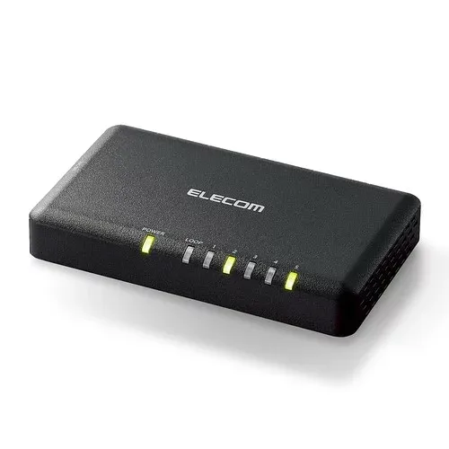 エレコム スイッチングハブ ギガビット対応 5ポート 電源外付モデル ブラック EHC-G05PA2-SB