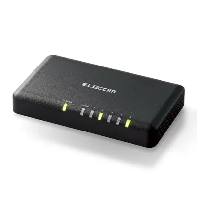 エレコム スイッチングハブ ギガビット対応 5ポート 電源外付モデル ブラック EHC-G05PA2-SB